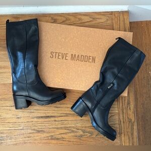Steve Madden Black Chunky Women's Boots 7M